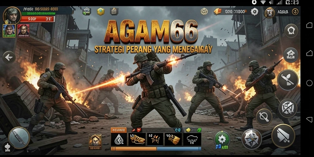 Tampilan gameplay yang intens dan strategis dalam AGAM66.