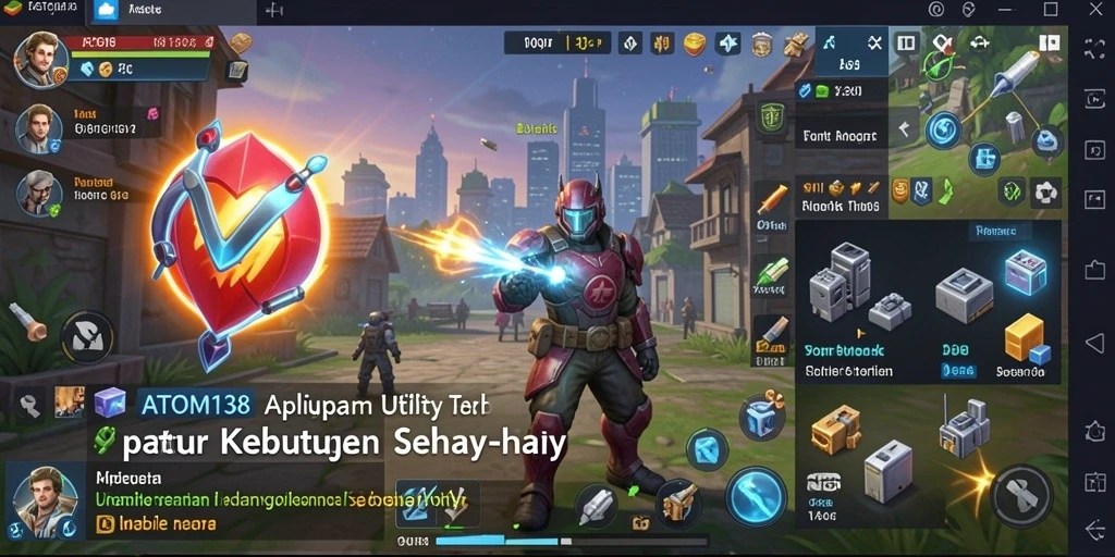 Tampilan utama aplikasi ATOM138 dengan fitur utilitas yang memukau.