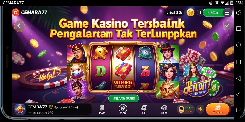 Screenshot gameplay CEMARA77 dengan grafis menawan dan permainan seru.