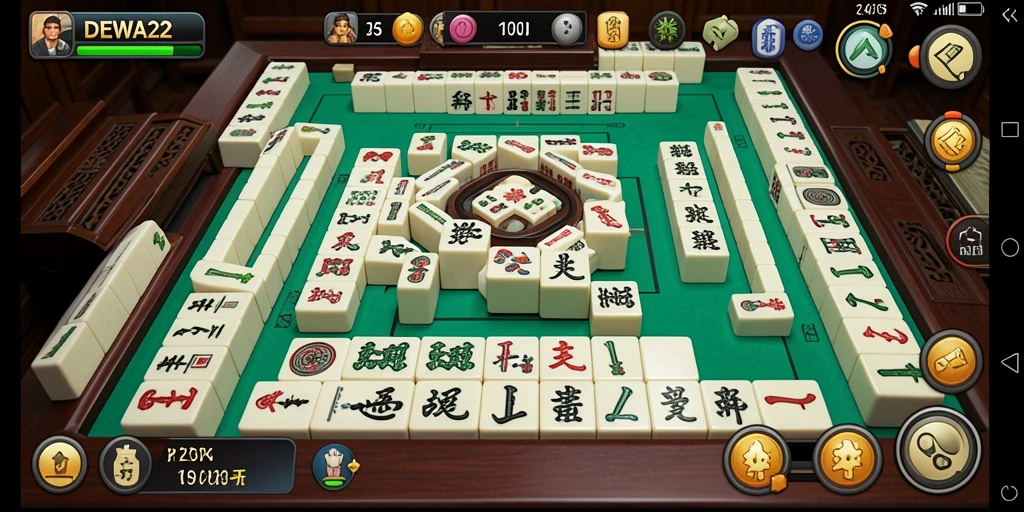 Tampilan gameplay Mahjong yang menarik dan interaktif di DEWA22.