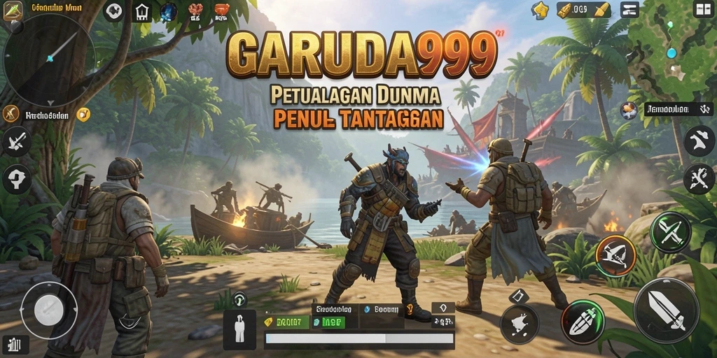 Screenshot menunjukkan pemain menjelajahi dunia terbuka yang luas dan penuh warna.