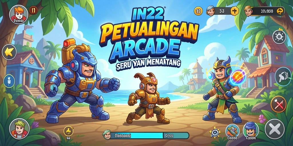 Screenshot utama IN22 menampilkan gameplay seru dan menantang di dunia Arcade.