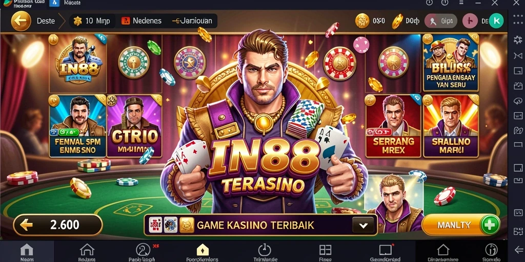 Tangkapan layar gameplay IN88 menampilkan pengalaman kasino yang mendebarkan.