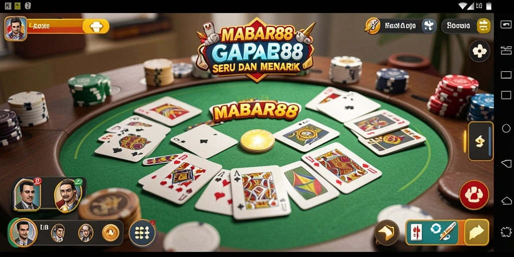 Tampilan gameplay Gaple yang seru dan interaktif di MABAR88.
