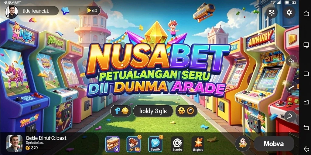 Tampilan gameplay NUSABET yang seru dan penuh warna.