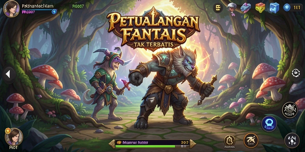 Menampilkan aksi seru dalam gameplay ARPG yang mendebarkan.
