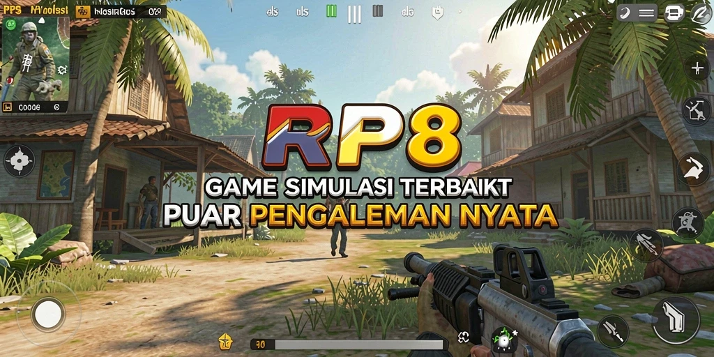 Gameplay RP8 yang menampilkan elemen simulasi yang kaya dan mendetail.