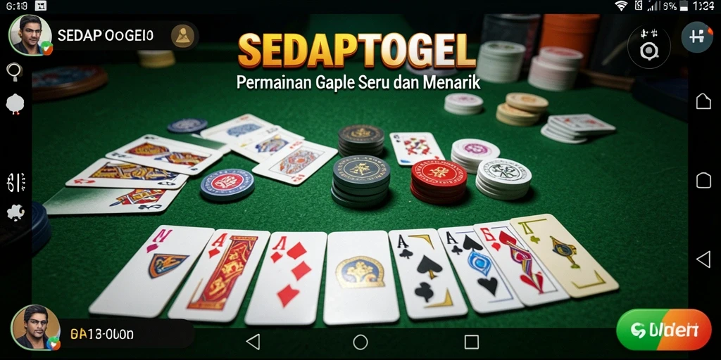 Tangkapan layar SEDAPTOGEL menampilkan keseruan bermain Gaple.