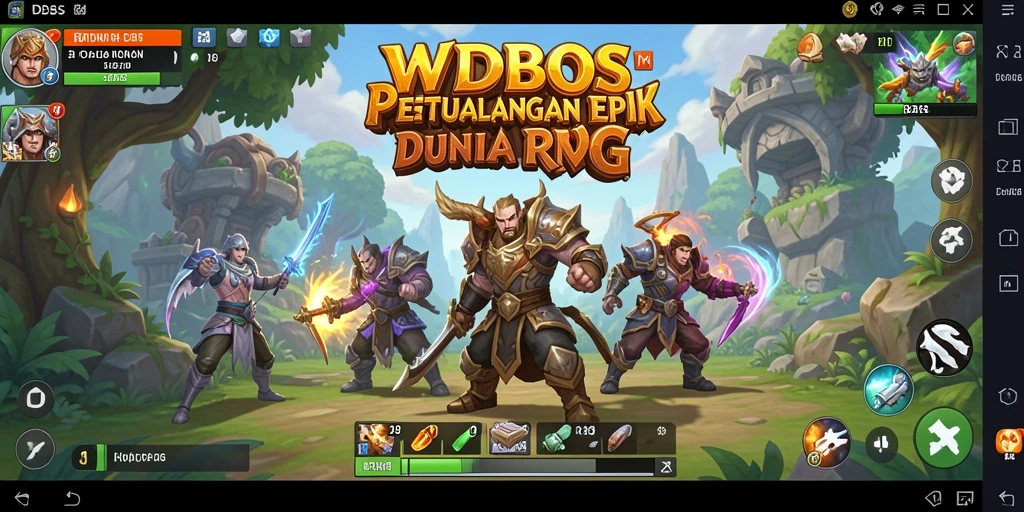 Tampilan gameplay WDBOS yang seru dan menantang dalam petualangan RPG.