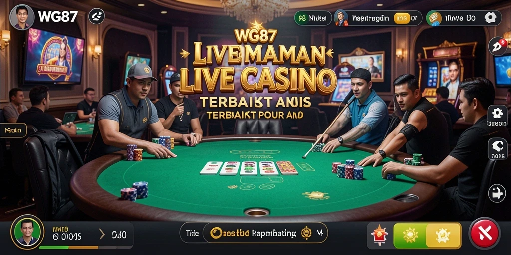 Tampilan gameplay interaktif dari aplikasi Live Casino WG87.