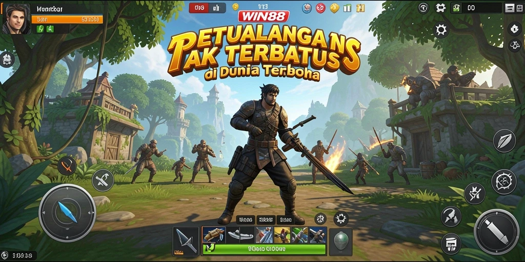 Tangkapan layar gameplay WIN88 yang menunjukkan petualangan dunia terbuka.